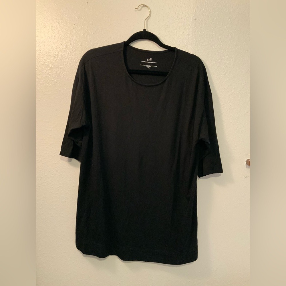 J. Jill Women's Black Short Sleeve Tee‎ Classic Crew Neck 1XL